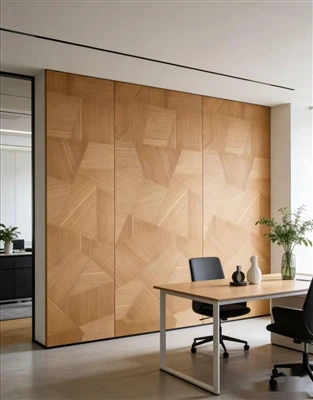 La tendance vers un parquet géométrique de style bloc-